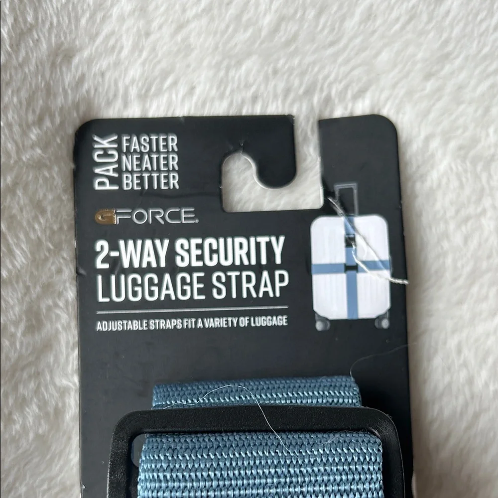 2-Way Security Luggage Strap - Black and Blue by Gforce.